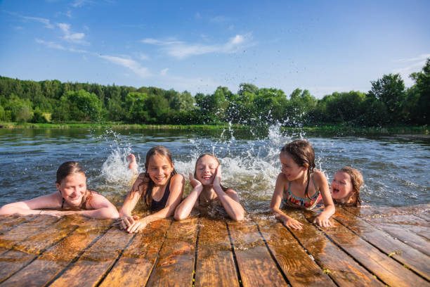 Kids having a great time at summer camp